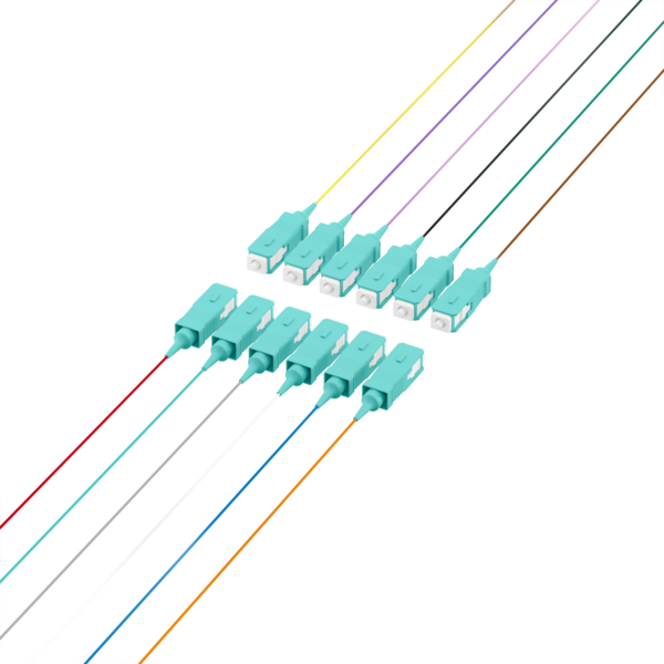 INFRALAN® Faserpigtail SC OM3  -- farbiges Set 2m - 12 Stück