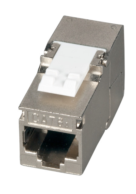 INFRALAN RJ45 Keystone Slimline, Cat.6A, silber, STP, Komponenten zertifiziert INFRALAN RJ45 Keystone Slimline, Cat.6A, silber, STP, Komponenten zertifiziert