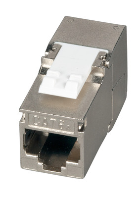 INFRALAN© RJ45 Keystone Slimline -- Cat.6A, silber, STP, PVP Komponente, 12er VPE