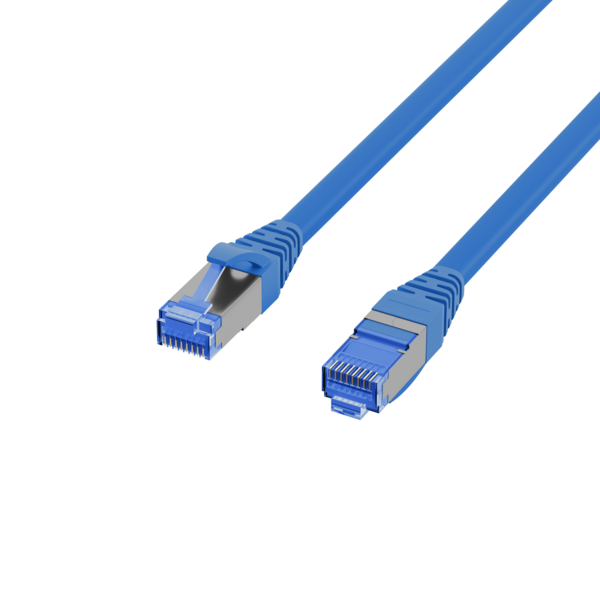 INFRALAN© RJ45 Patchkabel S/FTP, Cat.6A -- TPE superflex, 1,5m, blau