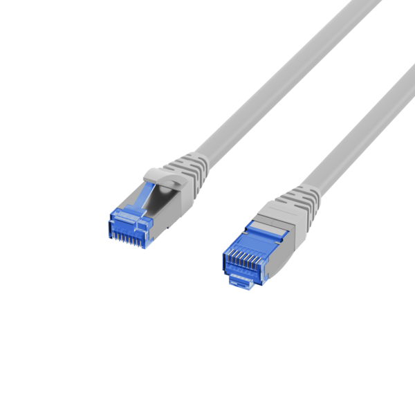 INFRALAN© RJ45 Patchkabel S/FTP, Cat.6A -- TPE superflex, 1m, grau