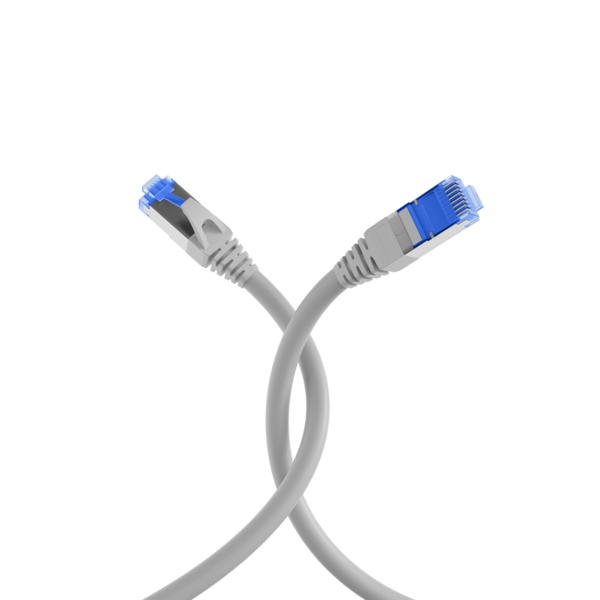 INFRALAN© RJ45 Patchkabel S/FTP, Cat.6A -- TPE superflex, 1m, grau