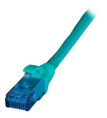 INFRALAN© RJ45 Patchkabel U/UTP, Cat.6A -- LSZH, Premium, 500MHz, 0,5m, grün