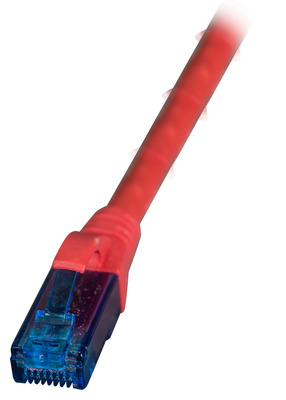 INFRALAN© RJ45 Patchkabel U/UTP, Cat.6A -- LSZH, Premium, 500MHz, 0,5m, rot