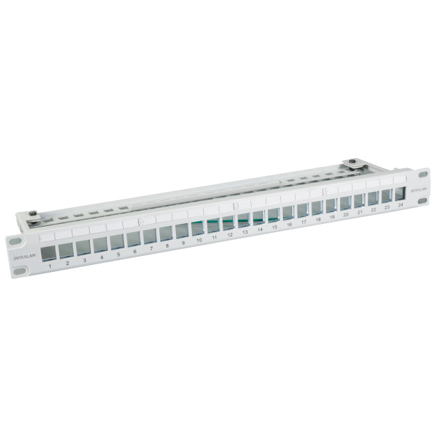 INFRALAN Verteilerfeld 19? 1HE, 24-Port , grau INFRALAN Verteilerfeld 19? 1HE, 24-Port , grau