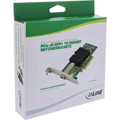 InLine® 10-Gigabit Netzwerkkarte, 1x SFP+, PCIe x8