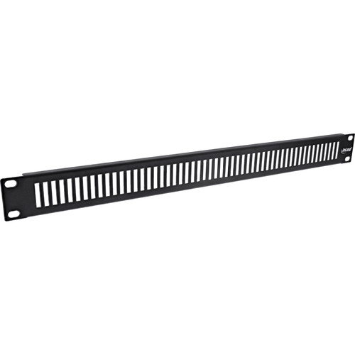 InLine® 19 Blindplatte perforiert, 1 HE, RAL 9005 schwarz Zubehör Stand- / Wandschränke