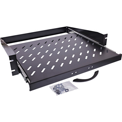InLine® 19 Fachboden ausziehbar, 350mm, 30kg, 2HE, RAL 9005 schwarz InLine® 19 Fachboden ausziehbar, 350mm, 30kg, 2HE, RAL 9005 schwarz