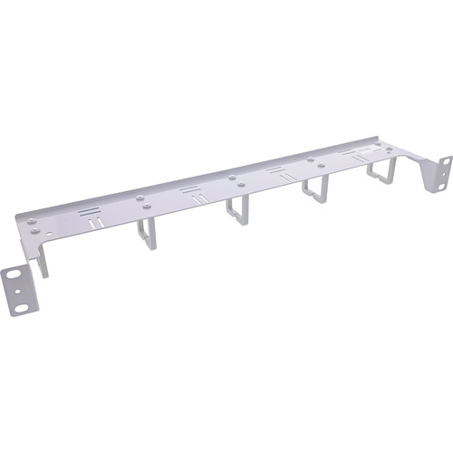 InLine® 19 Kabelführungspanel, 1HE, 5 Kunststoffbügel, horizontal, grau