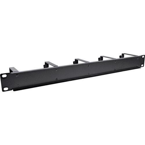 InLine® 19 Kabelführungspanel, 5 große Bügel, RAL9005, schwarz