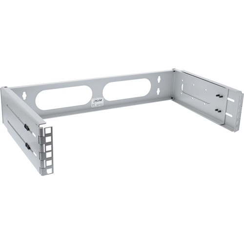 InLine® 19 Rack zur Wandmontage, 2HE, 24-40 cm Tiefe, grau RAL7035 Wandschränke