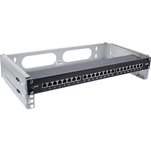 InLine® 19 Rack zur Wandmontage, 2HE, 24-40 cm Tiefe, grau RAL7035
