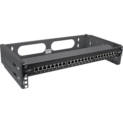 InLine® 19 Rack zur Wandmontage, 2HE, 24-40 cm Tiefe, schwarz RAL9005