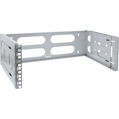 InLine® 19 Rack zur Wandmontage, 4HE, 24-40 cm Tiefe, grau RAL7035 Wandschränke