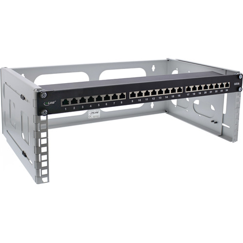 InLine® 19 Rack zur Wandmontage, 4HE, 24-40 cm Tiefe, grau RAL7035