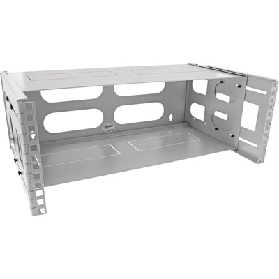 InLine® 19 Rack zur Wandmontage, 4HE, 24-40cm Tiefe, mit Abdeckung, grau