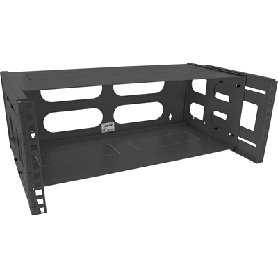 InLine® 19 Rack zur Wandmontage, 4HE, 24-40cm Tiefe, mit Abdeckung, schwarz