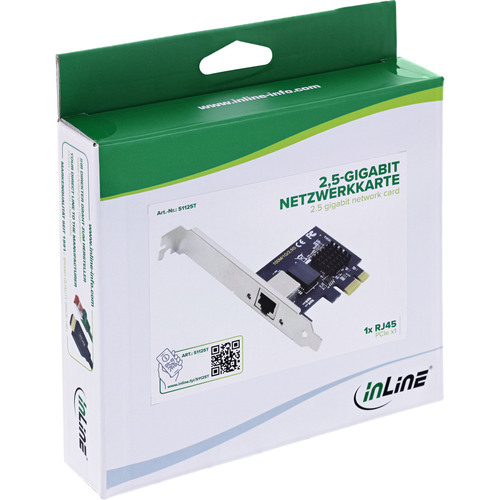 InLine® 2,5-Gigabit Netzwerkkarte, 1x RJ45 2,5 Gb/s, PCIe x1