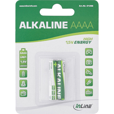 InLine® 2er Batterien AAAA, 1,5V Alkaline (Produktbild 1)