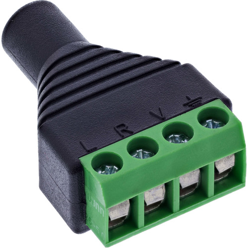 InLine® 3,5mm 4pol Klinkenbuchse an Terminalblock, Stereo/Mikro Adapter