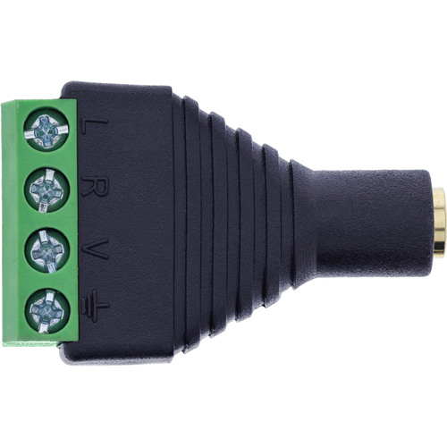 InLine® 3,5mm 4pol Klinkenbuchse an Terminalblock, Stereo/Mikro