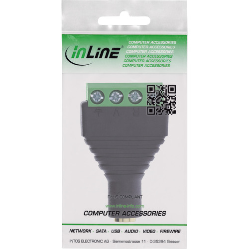 InLine® 3,5mm 4pol Klinkenbuchse an Terminalblock, Stereo/Mikro