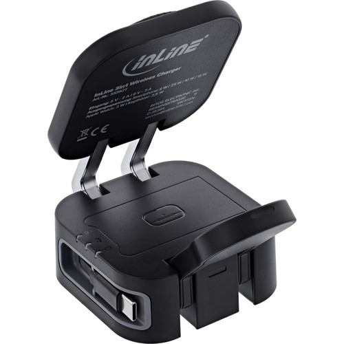 InLine® 3in1 Wireless Charger, 15W Qi MagSafe kompatibel, 0,8m Kabel