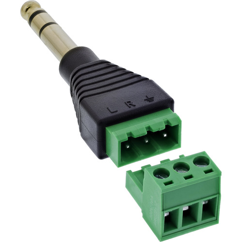 InLine® 6,35mm Klinkenstecker an Terminalblock, Stereo, 3pol Adapter
