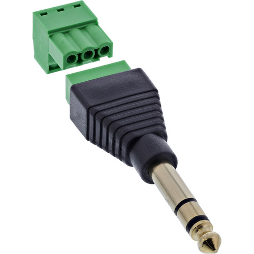 InLine® 6,35mm Klinkenstecker an Terminalblock, Stereo, 3pol
