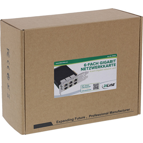 InLine® 6-fach Gigabit Netzwerkkarte, 6x RJ45 1 Gb/s, PCIe x4