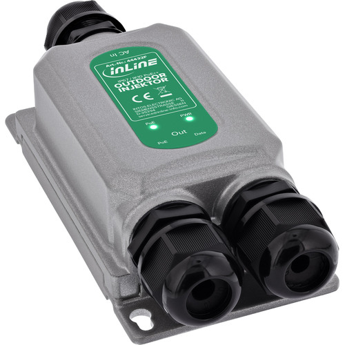 InLine® 60W PoE++ Injektor outdoor, 1Gb/s, IP67 Staub-, Wasser-, Stoßschutz PoE / WLAN
