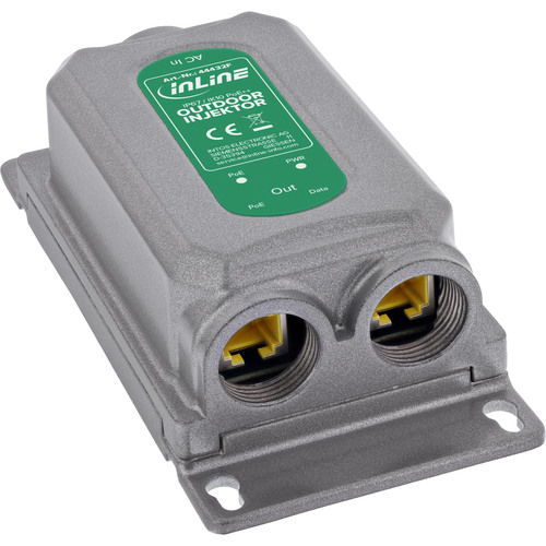 InLine® 60W PoE++ Injektor outdoor, 1Gb/s, IP67 Staub-, Wasser-, Stoßschutz