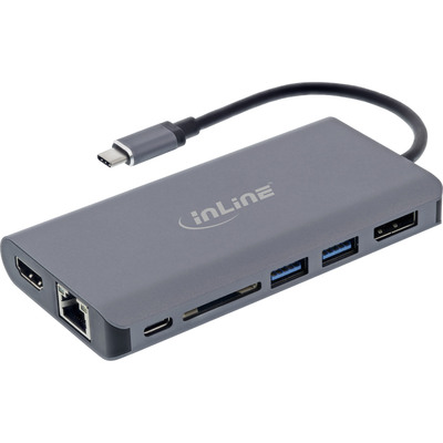 InLine 7-in-1 USB Typ-C Dockingstation, HDMI, DisplayPort, USB 3.2, SD-Kartenleser, PD 3.0 100W, MST InLine 7-in-1 USB Typ-C Dockingstation, HDMI, DisplayPort, USB 3.2, SD-Kartenleser, PD 3.0 100W, MST