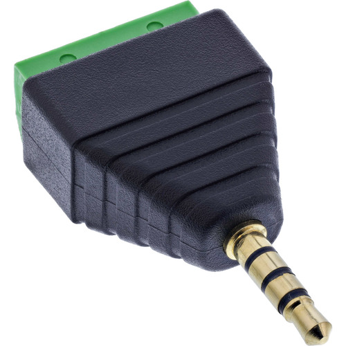 InLine® Adapter 3,5 mm Klinke 4pol Stereo/Mikro auf Terminalblock, schwarz