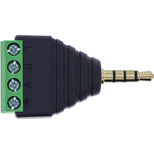 InLine® Adapter 3,5 mm Klinke 4pol Stereo/Mikro auf Terminalblock, schwarz