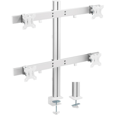 InLine Aluminium Monitor-Tischhalterung für 4 Monitore bis 32, 8kg