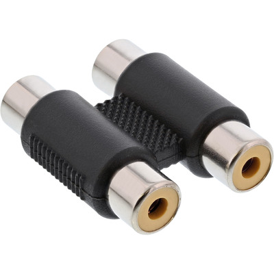 InLine® Audio Adapter, 2x Cinch Kupplung, Buchse / Buchse