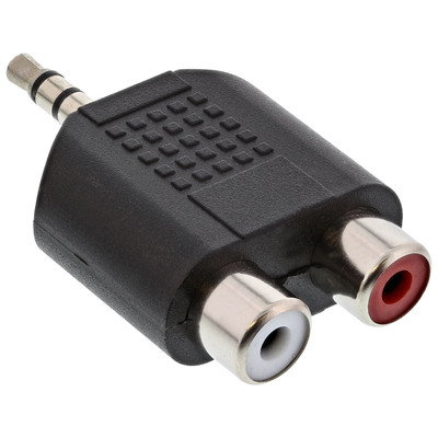 InLine Audio Adapter, 3,5mm Klinke Stecker an 2x Cinch Buchse, Stereo