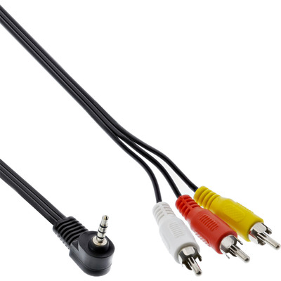 InLine® Audio/Video Kabel, 3,5mm 4pol Stecker auf 3x Cinch für Digitalkamcorder, 1,5m (Produktbild 1)