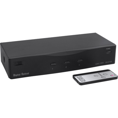 InLine Audio Video Toslink Umschalter, elektronisch, 3-fach, mit Fernbedienung InLine Audio Video Toslink Umschalter, elektronisch, 3-fach, mit Fernbedienung