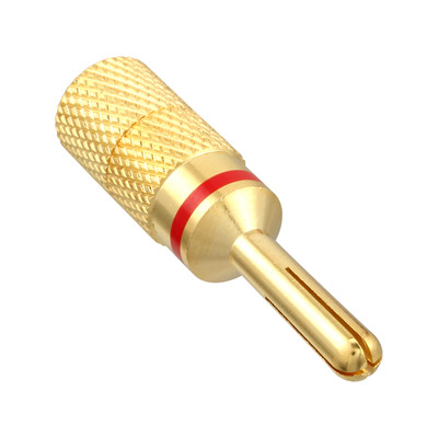 InLine Bananen Stecker, Schraubversion, Metall, vergoldet, 1 roter Ring, bulk InLine Bananen Stecker, Schraubversion, Metall, vergoldet, 1 roter Ring, bulk