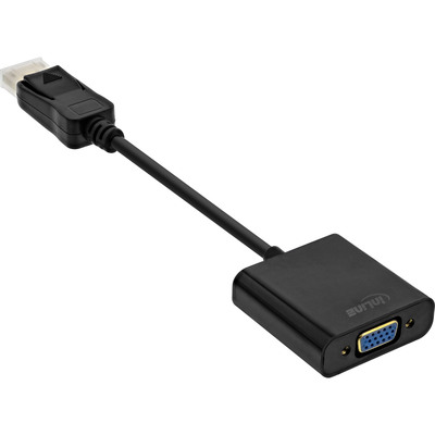 InLine® Basic DisplayPort Adapterkabel, DisplayPort Stecker auf VGA Buchse schwarz, 0,15m (Produktbild 1)