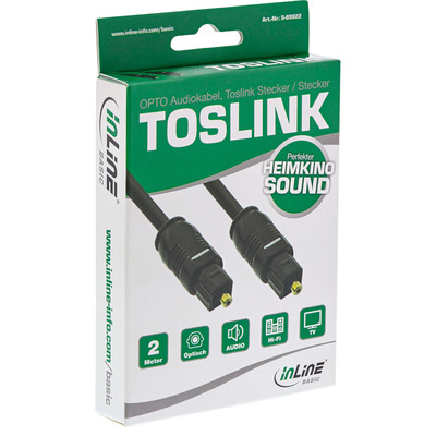 InLine Basic OPTO Audiokabel, Toslink Stecker / Stecker, 2m