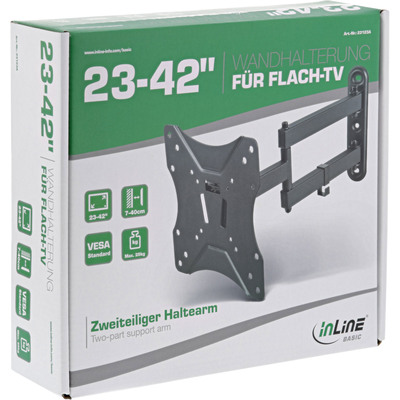 InLine® Basic Wandhalterung, für Flach-TV 58-107cm (23-42), <40cm Wandabstand