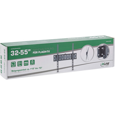 InLine® Basic Wandhalterung neigbar, für Flach-TV 81-140cm (32-55), max. 40kg