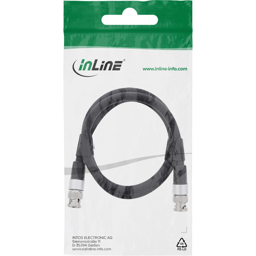 InLine® BNC Videokabel, 12G-SDI, 4K60Hz, 75 Ohm, 1m