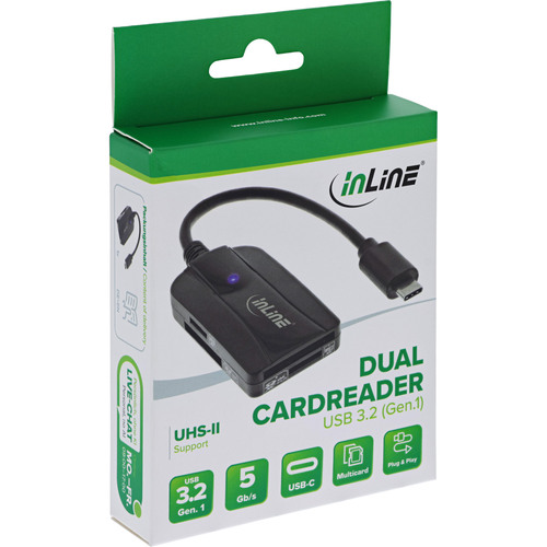 InLine® Card Reader, USB-C, USB 3.2 Gen.1, für SD und microSD