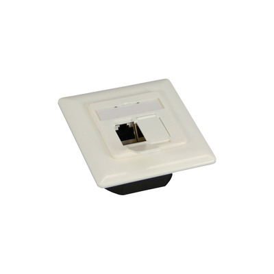 InLine® Cat.6 Anschlussdose Unterputz, 2x RJ45 Buchse, RAL9010 weiß, waagerecht InLine® Cat.6 Anschlussdose Unterputz, 2x RJ45 Buchse, RAL9010 weiß, waagerecht