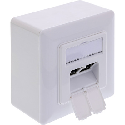 InLine® Cat.6A Netzwerkdose, 2x RJ45, AP/UP, geschirmt, weiß, 76842A InLine® Cat.6A Netzwerkdose, 2x RJ45, AP/UP, geschirmt, weiß, 76842A
