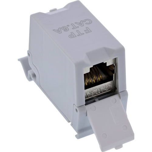 InLine® Cat.6A RJ45 Doppelkupplung für Hutschiene